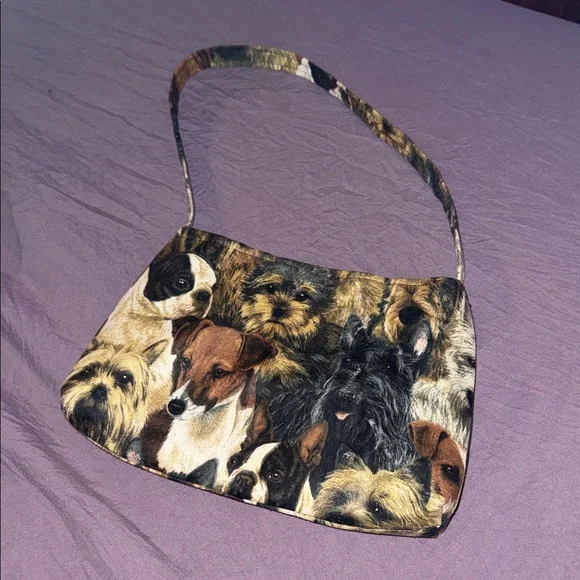 Dog Print Shoulder Bag - Picture 3 of 7